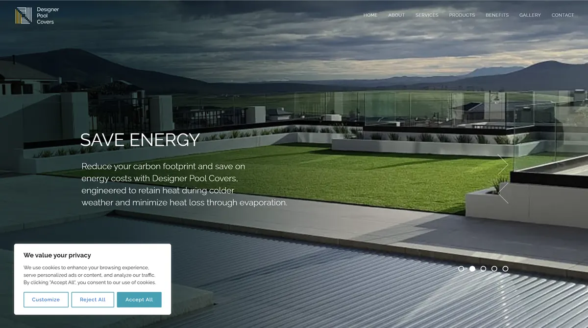 Site Designer Pool Covers realizat de Elevateweb
