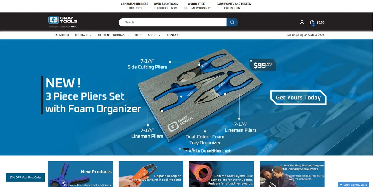 Proiect Shop Gray Tools realizat de Elevateweb